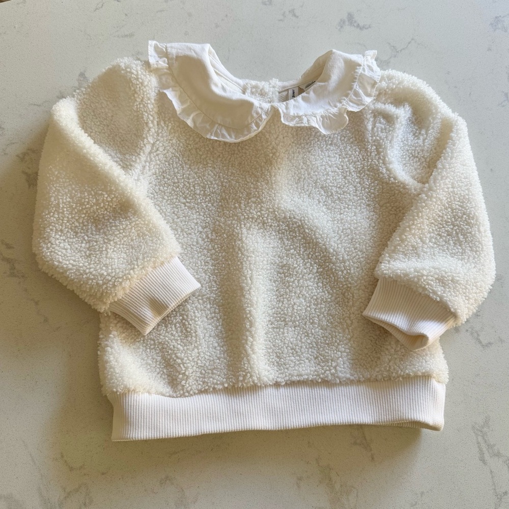 Janie and Jack Cozy Top with Ruffled Collar